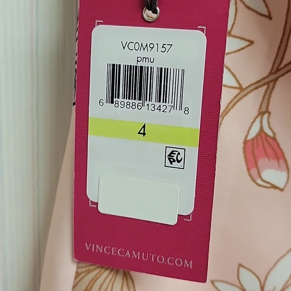 Vince Camuto Women's Pink Floral Scuba Sheath Dress, Sz 4. New With Tags - Picture 5 of 8